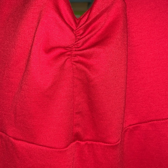 Fevour Red Dress with Peplum Bottom - Picture 13 of 13